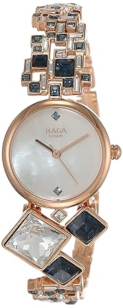 Titan Raga Cocktails Analog Mother of Pearl Dial Womens Watch-NM95106WM02F / NL95106WM02F