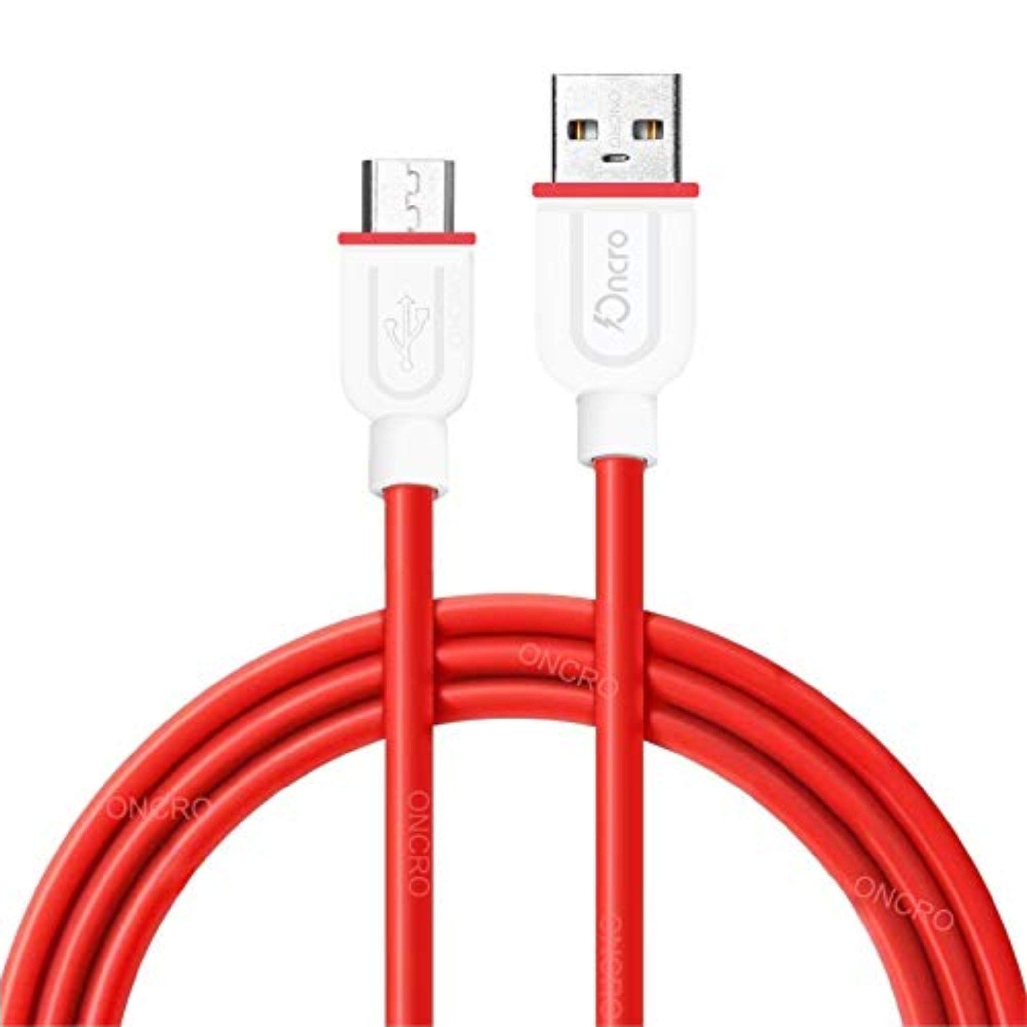 ONCRO® Data Cables Fast Charging, PVC Red Original Data Cables for Micro USB Android Smartphones, Strong Tough Long Round 5 ft Cable (1.5 Meter) Charge and sync high Speed Upto 2.8 amp max Cable (B08159K31J) Amazon Price History, Amazon Price Tracker