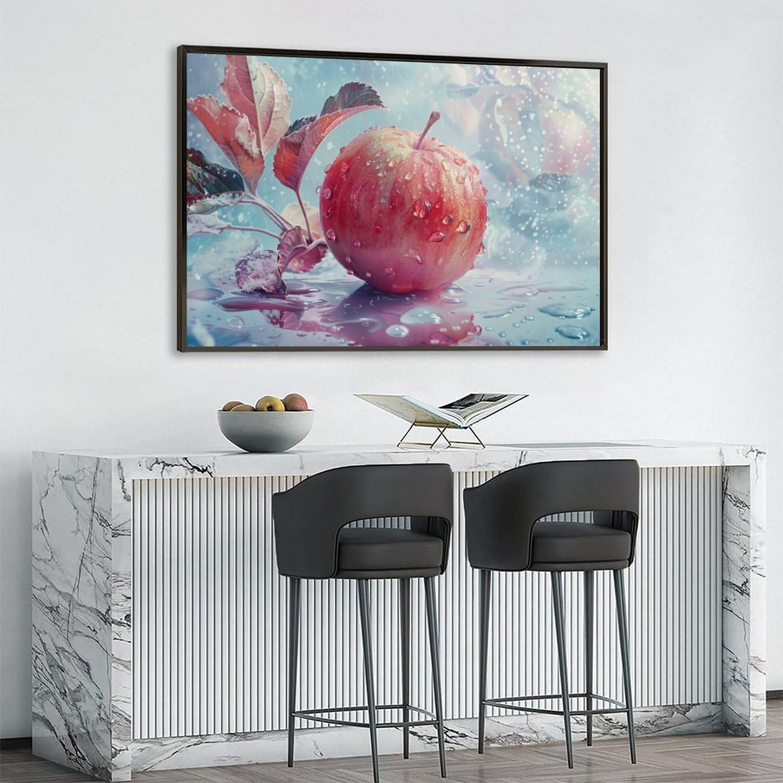 Amazon.co.jp: 絵画 すっきり爽やかなリンゴ アートパネル ポスター