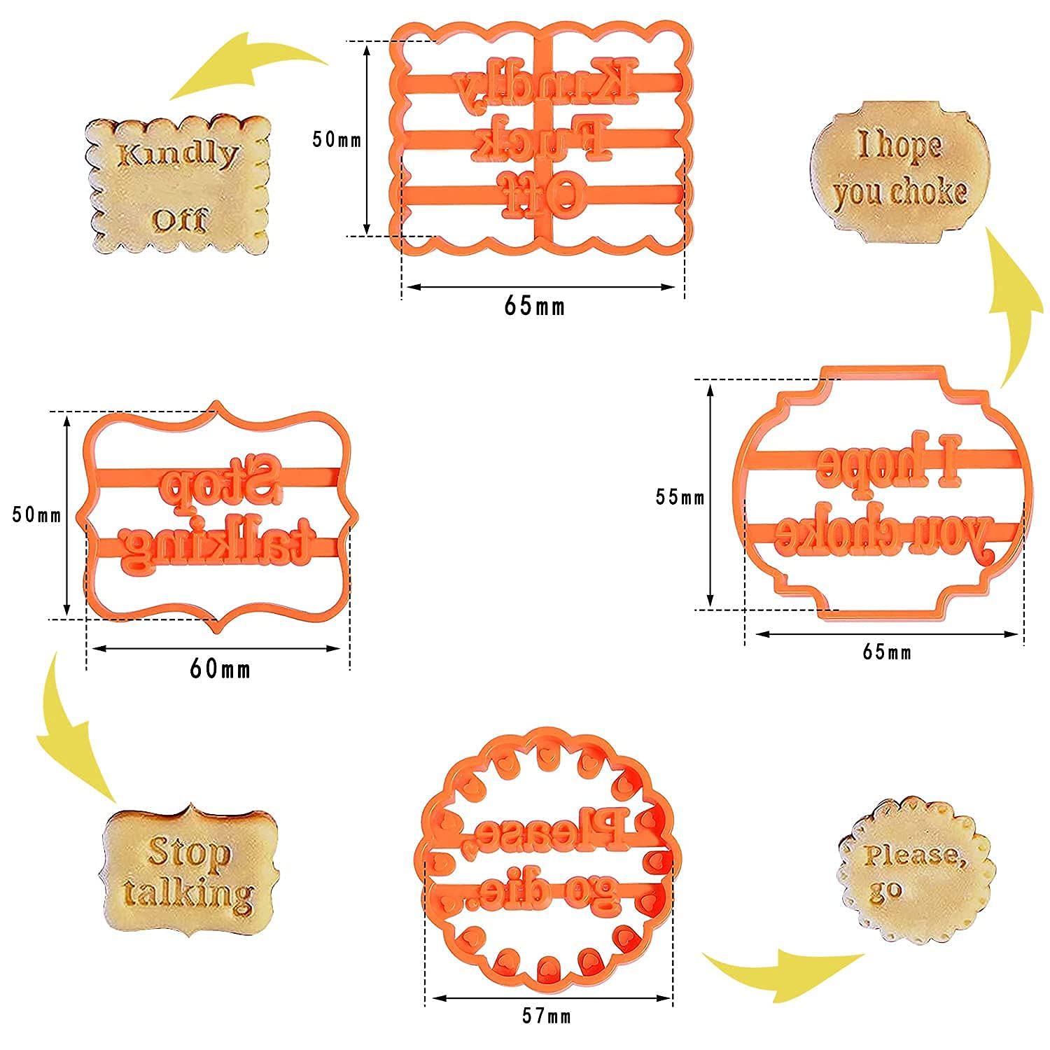 Funny saying cookie cutter - België