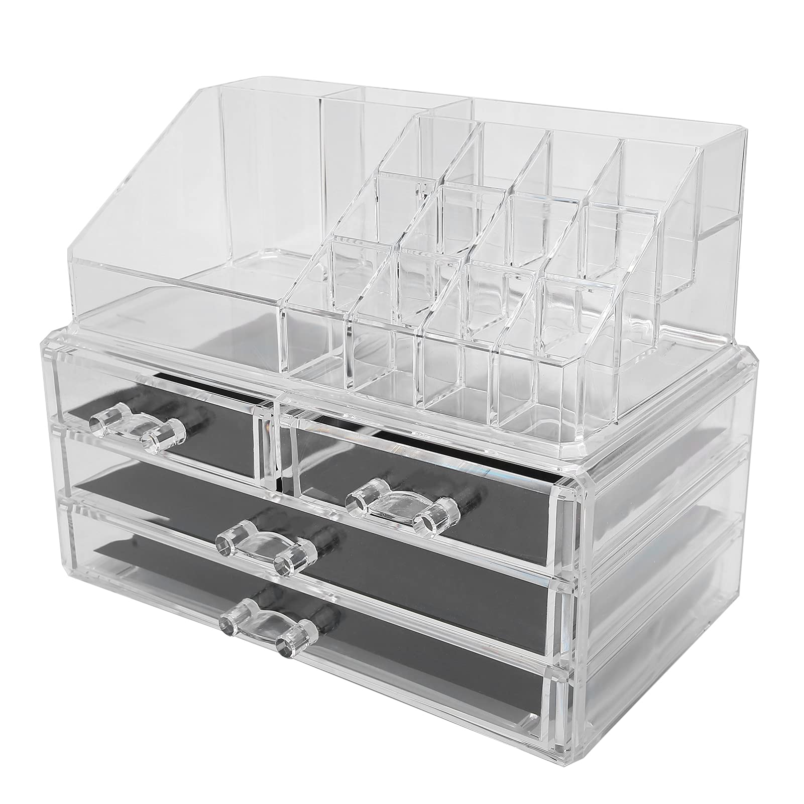 Organisateur de Maquillage, présentoir de Stockage de cosmétiques, Porte-épingle à Cheveux de Bijoux, boîte PC avec 3 tiroirs