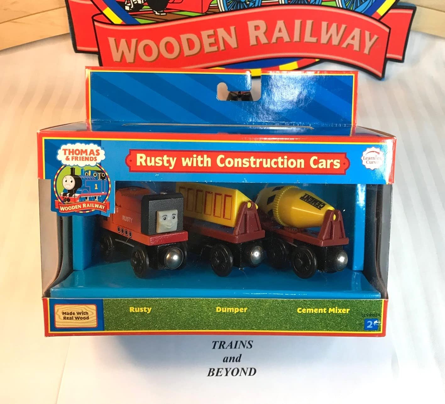 Rusty with Construction Cars - Genuine Replacement for Thomas & Friends Wooden Railway by Learning Curve - Rusty with Construction Cars - LC99162