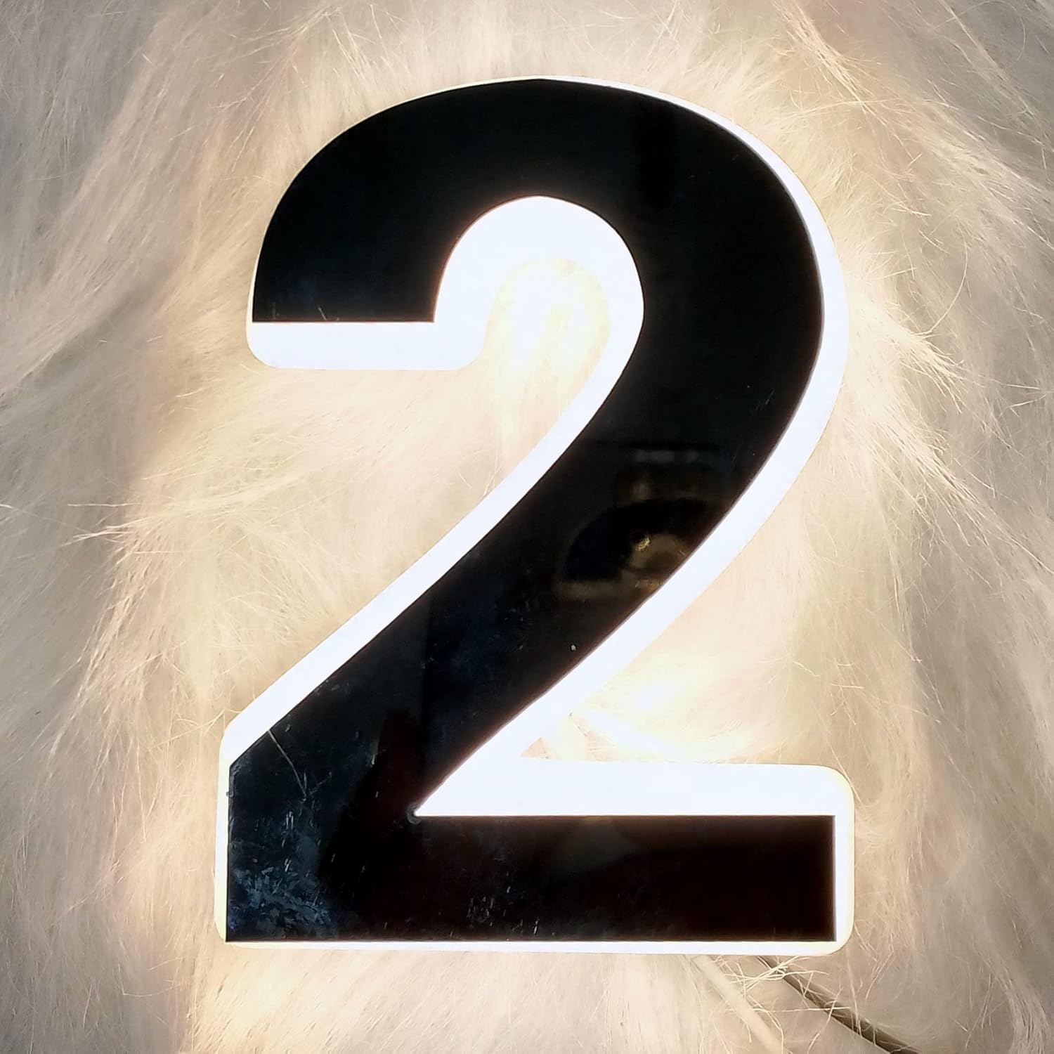 Illuminated 5" Tall LED Number, Electric House Numbers Light Up House