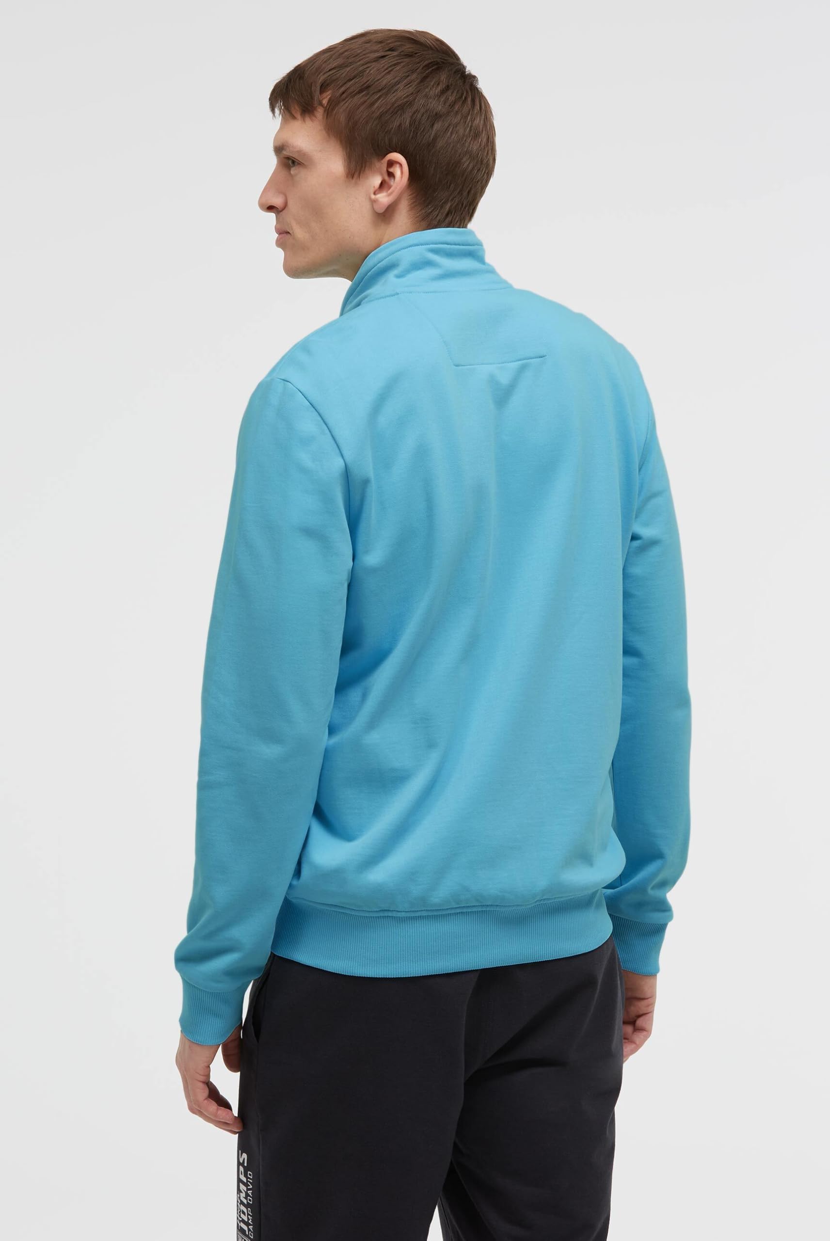 Camp David Herren Sweatjacke mit Label Print
