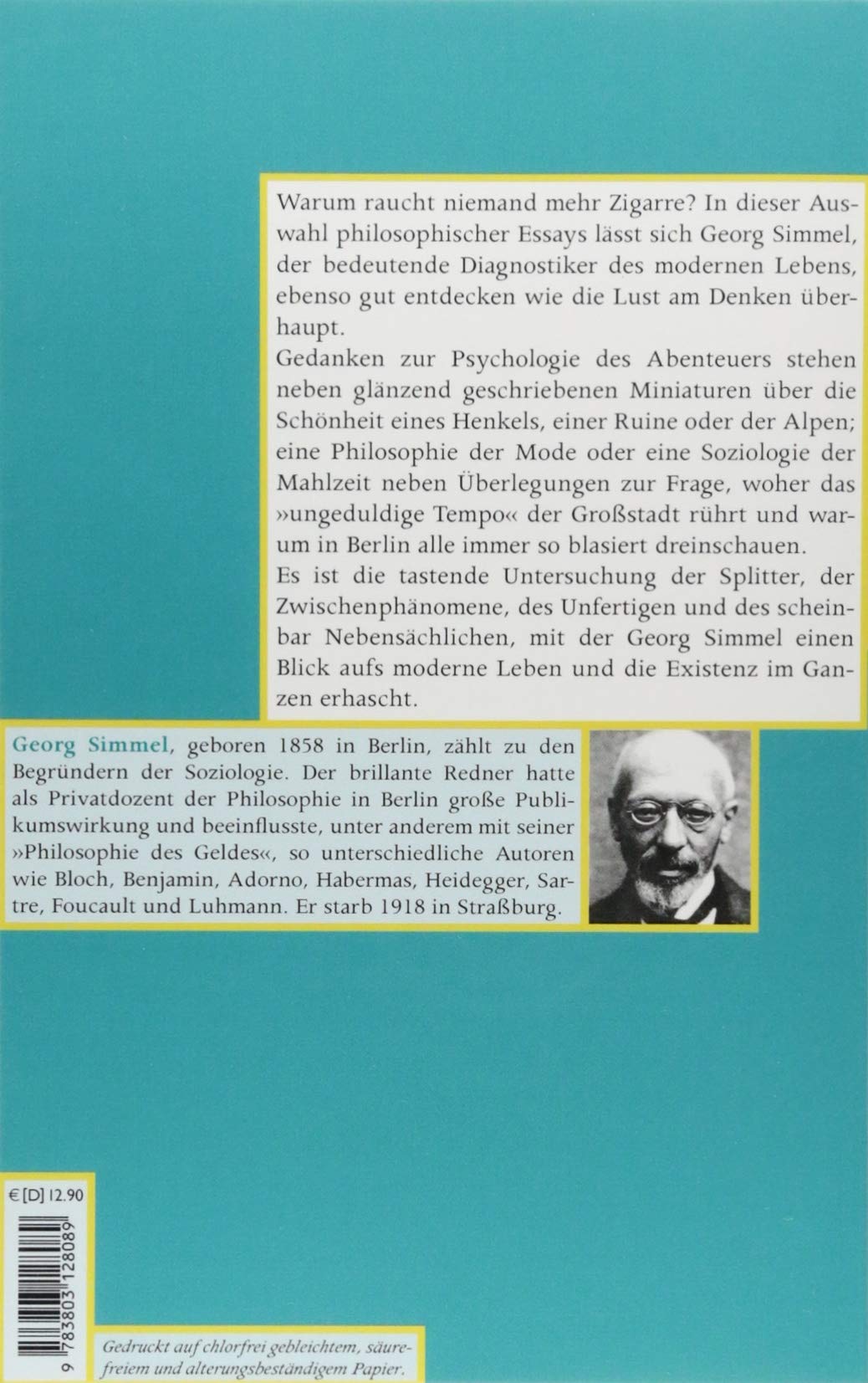 Das Abenteuer des Lebens - Philosophische Versuche (Wagenbachs andere Taschenbücher)