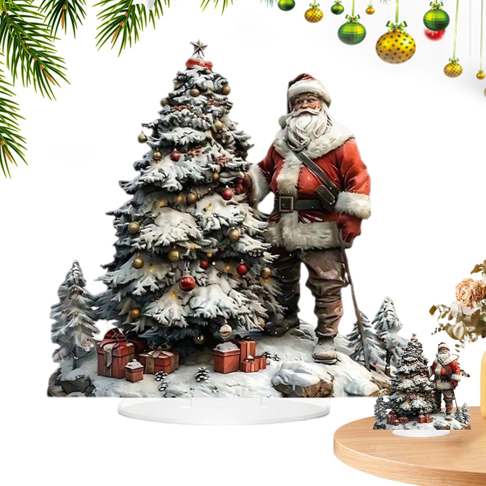Amazon | サンタクロースの置物、クリスマスサンタの装飾 | クリスマス