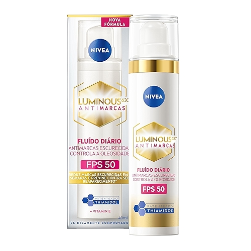 NIVEA Fluido Facial Protetor Cellular Luminous 630 FPS 50 40ml - Reduz e previne manchas e...