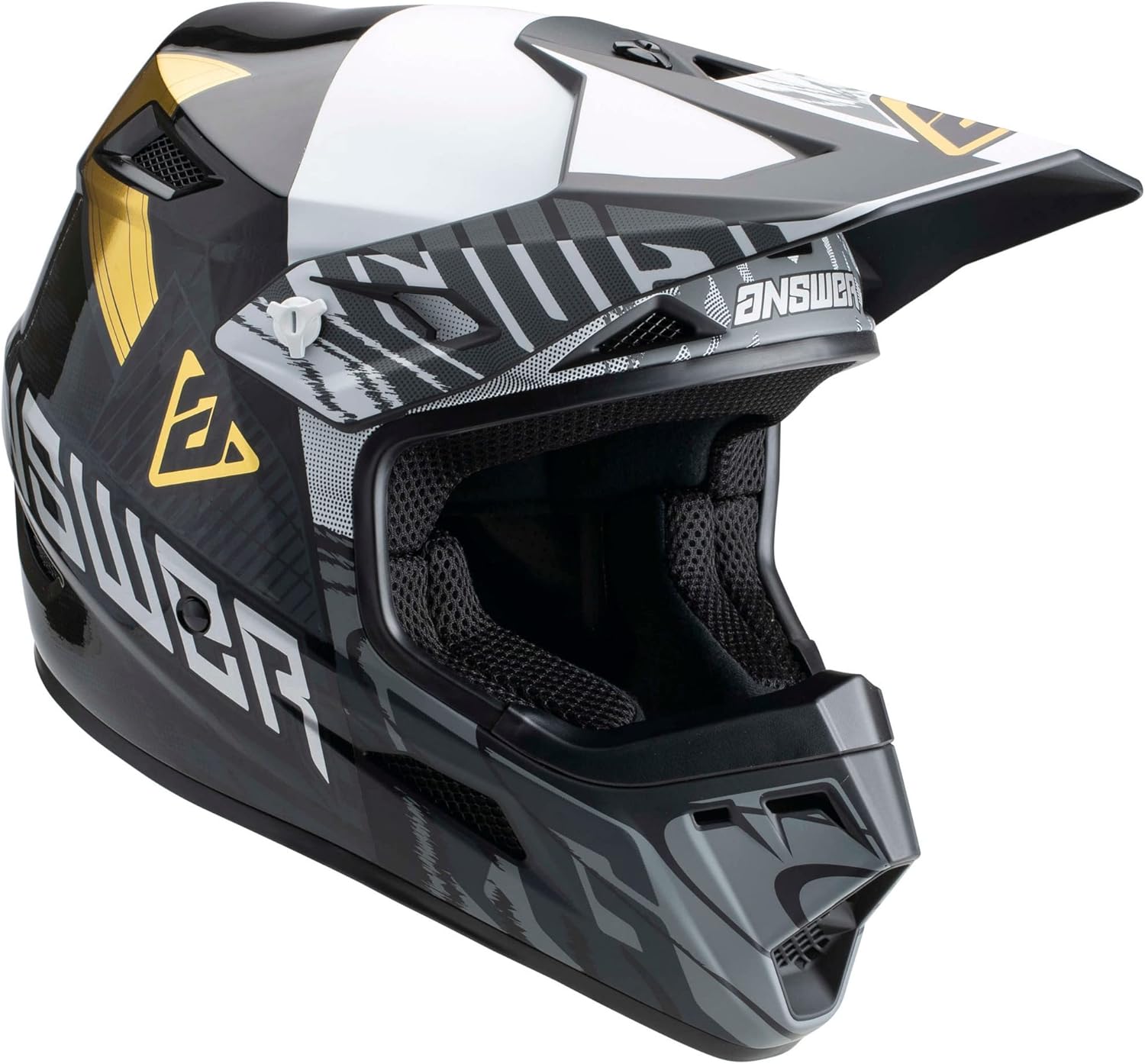 447706 A23 AR3 Ronin Helmet: Black/White/Gold, L 447706 A23 AR3 Ronin Helmet: Black/White/Gold, L