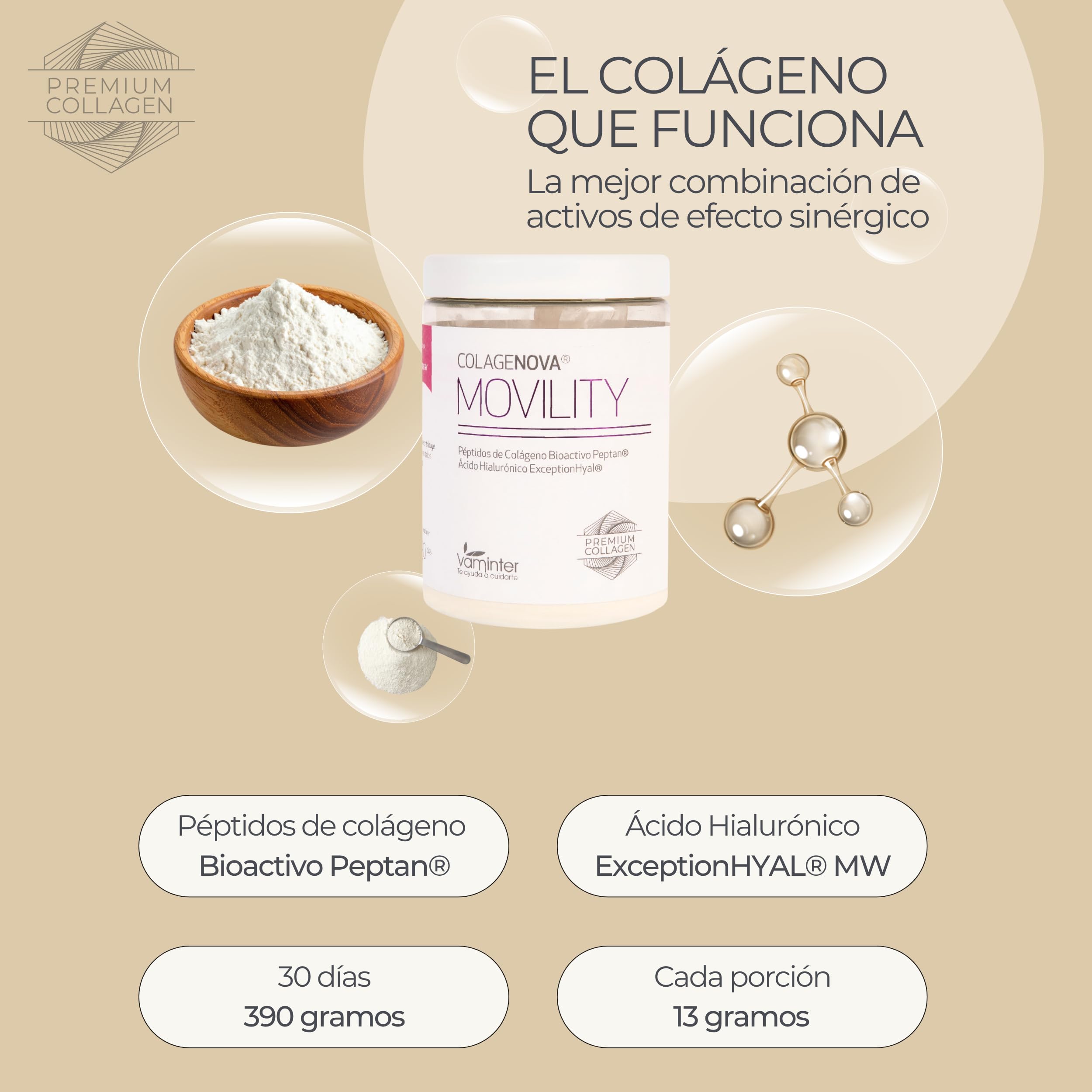 Colágeno Hidrolizado + Acido Hialuronico en Polvo | Articular y Muscular