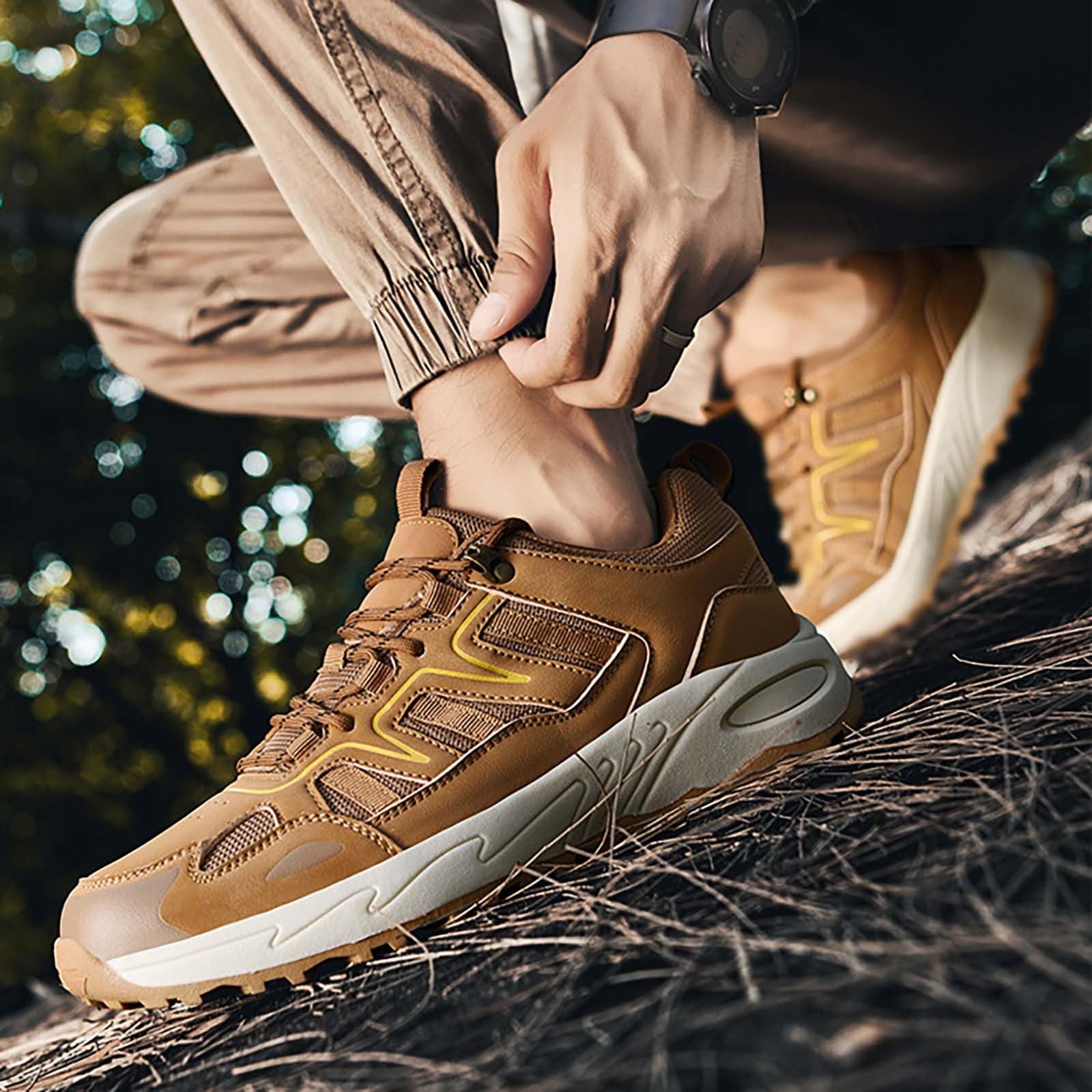 Wanderschuhe Herren Wasserdicht Atmungsaktiv Outdoorschuhe Rutschfest