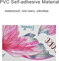 Vista 3 de Calcomanía de pared con citas de mariposa rosa, Think Believe Dream Dare - Calcomanías de pared de vinilo autoadhesivo para decoración de pared