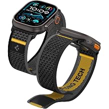 Spigen Apple Watch 49/46/45mm Ultra 3/2/1 / Seri 11/10/9/8/7 ile Uyumlu Kordon Band Athlex Air Nefes Alabilen Kuma  Siyah Kay  - AMP09033 Spigen TR Garantili
