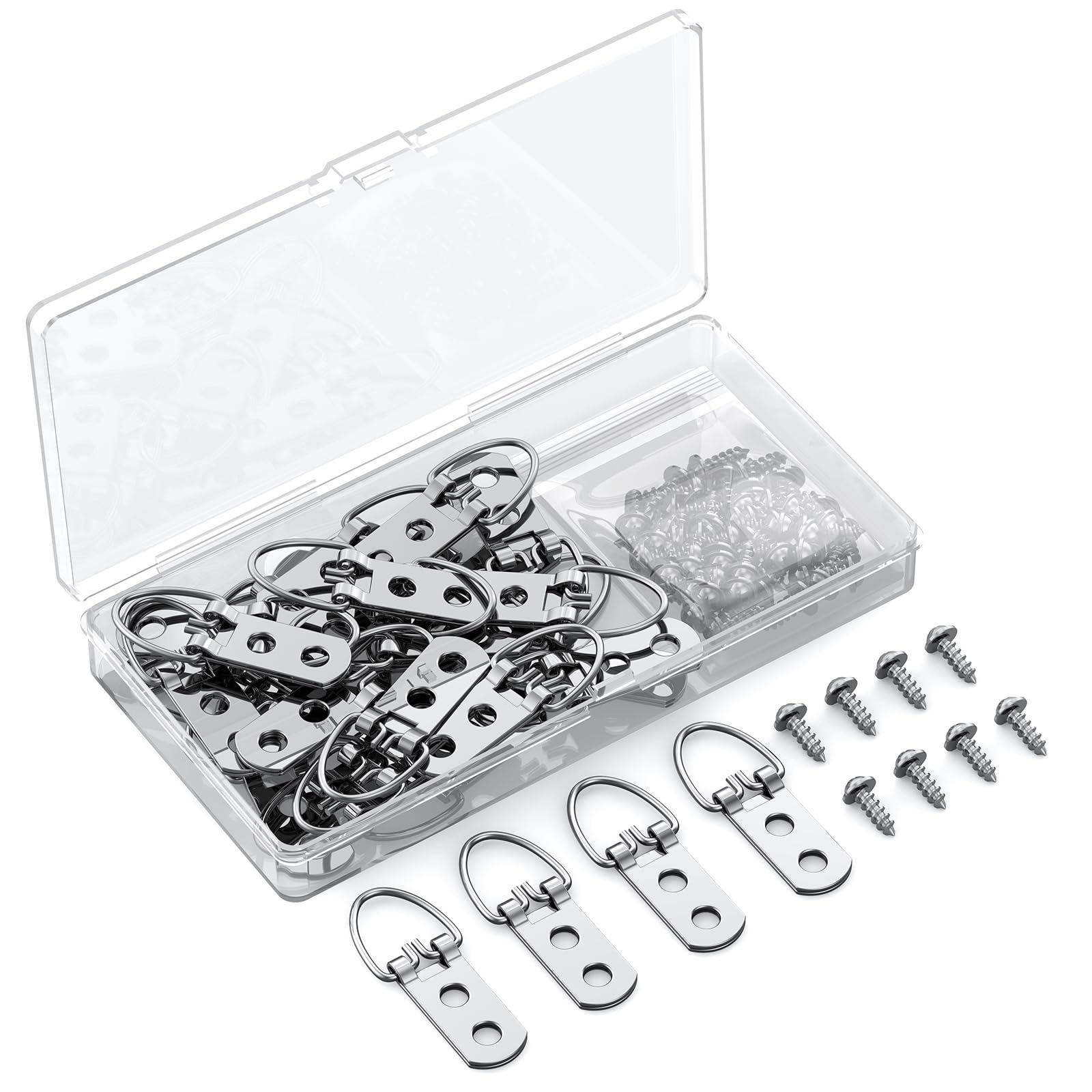 Uniclife 30-Piece D-Ring Picture Hanger With Screws 18 Kg Load Capacity - View #6