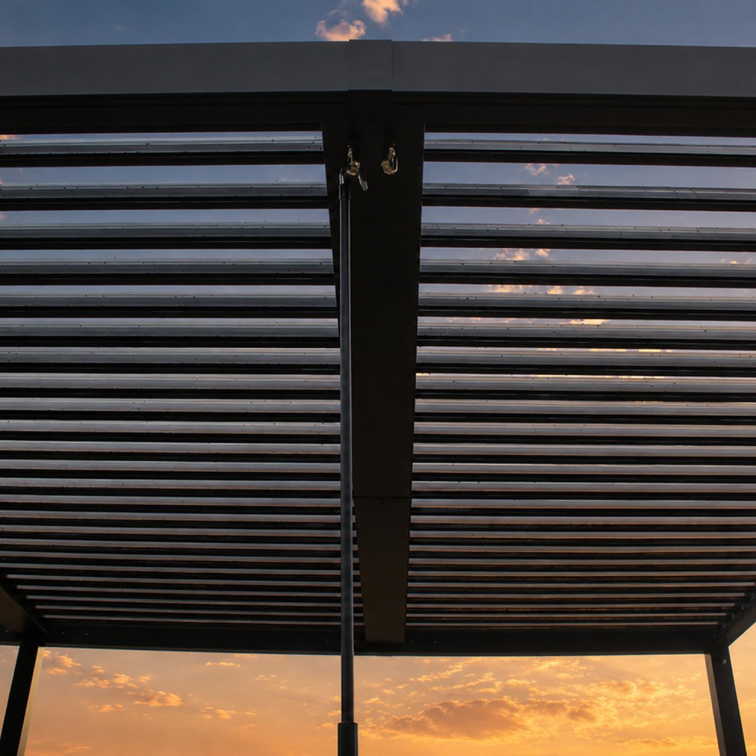 Pergola Bioclimatique Double Paros 571×290 cm Noir Aluminium