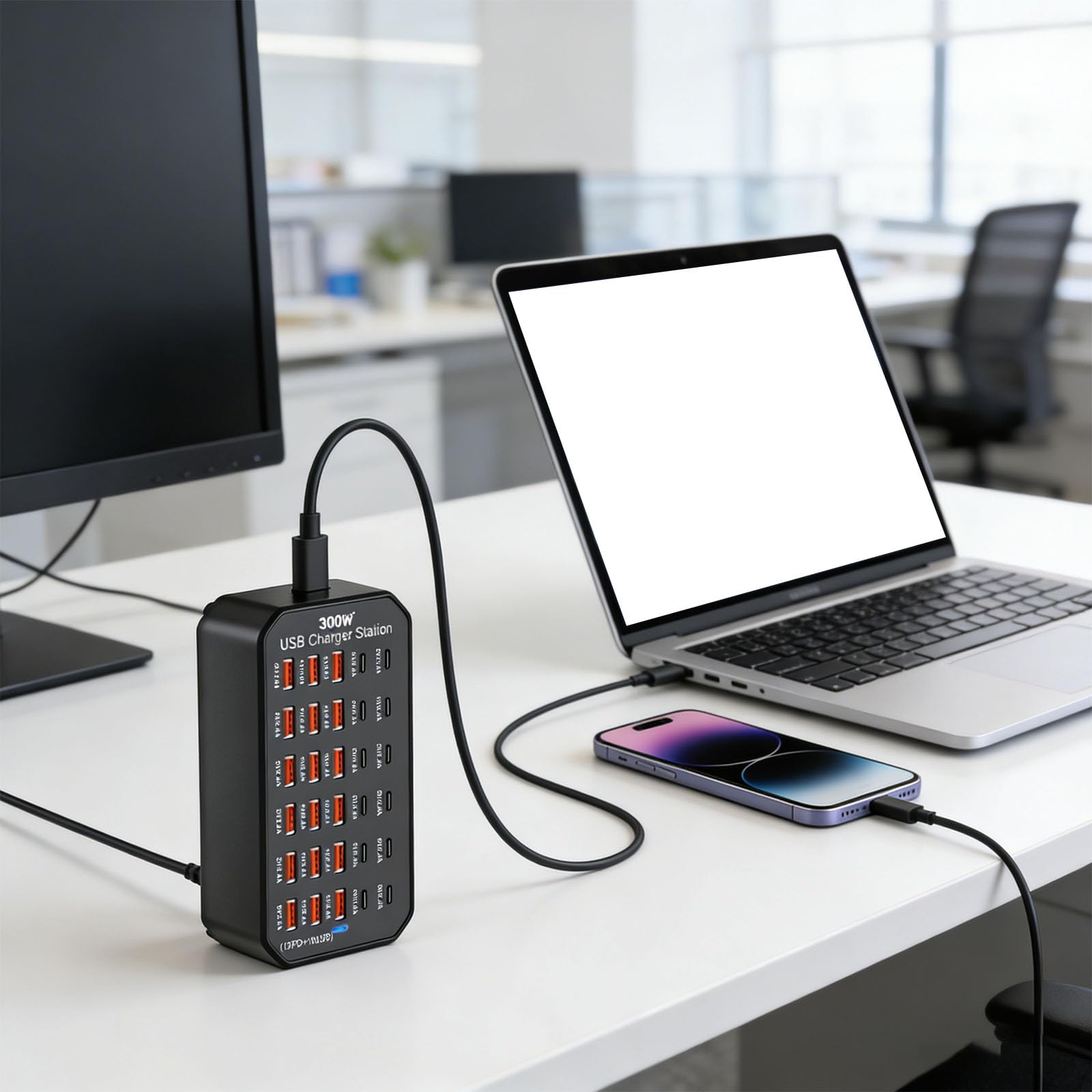 Chargeurs rapides USB et de type C à 30 ports pour station de charge multi-appareils, chargeurs de voyage et de travail, blocs de chargeurs muraux