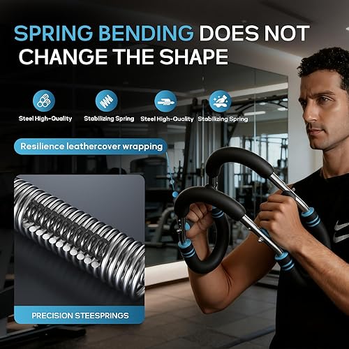 Miniatura 6 de Twister arm Trainer, Adjustable Resistance (40-140 lbs) Chest Workout Equipment,Forearm Power Exercise bar , pectoralis spinalis Device, Portable