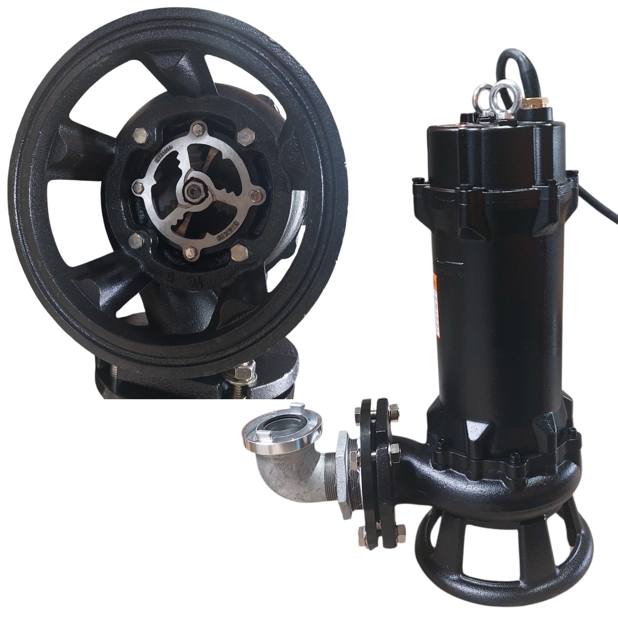 Industrie Fäkalienpumpe Schmutzwasserpumpe mit Cutter 3kW - 400 Volt - 54000L/h - Förderhöhe 26m