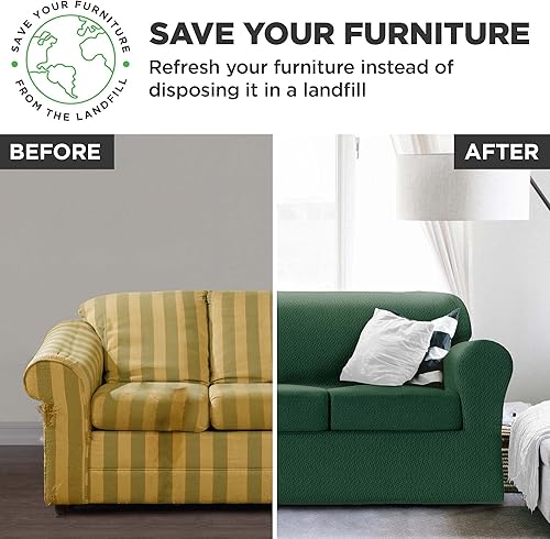 Vista 115 de Zenna Home Simply Fit - Funda elástica para sofá (1 pieza), color crudo