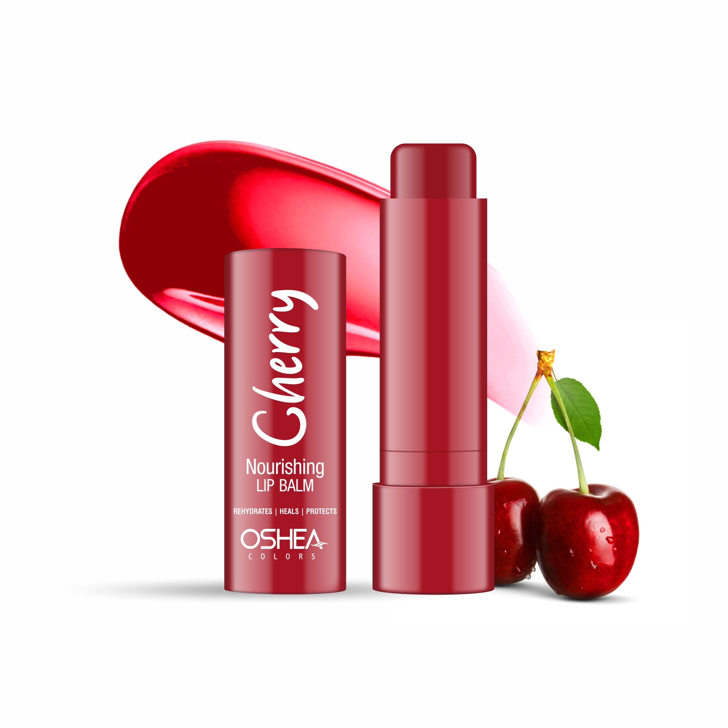 Oshea Colors Cherry Lip Balm for Women & Men | Instant Hydrating & Nourishing Lip Therapy with Spf 15 | Relieves Dry & Chapped Lips | Enriched with Shea Butter & Jojoba Oil - 4.5g