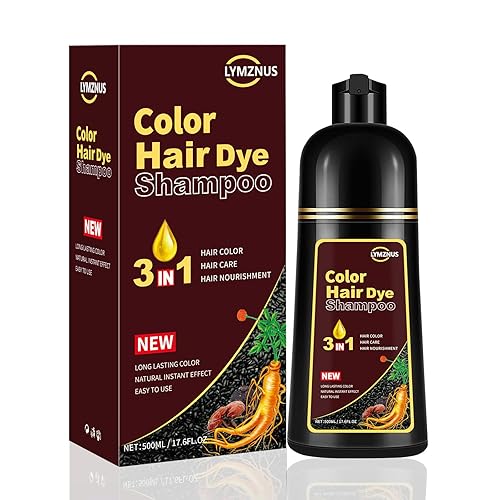 Dark Wine Red Hair Dye Shampoo 3 in 1 for