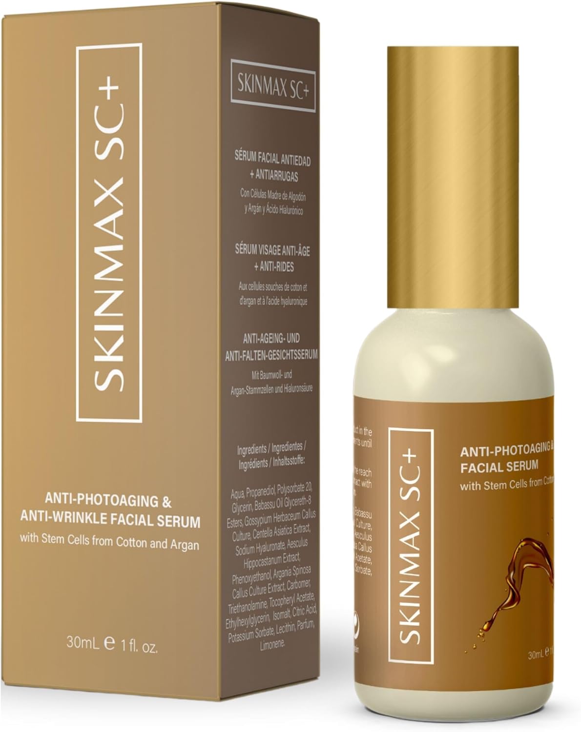 Frasco de Sérum Facial regenerador y fotoprotector de 30ml
