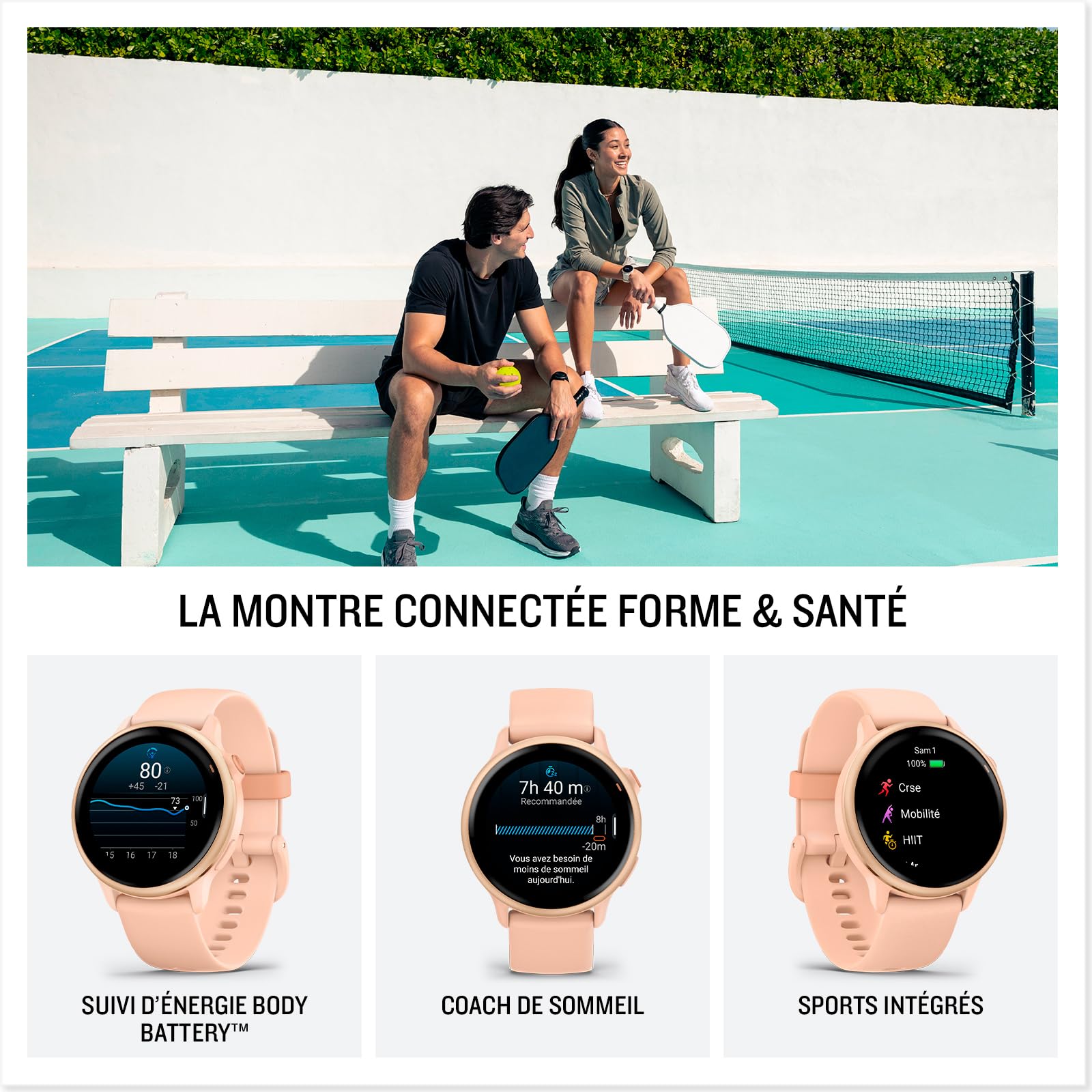 Garmin vívoactive 6 - Montre connectée avec GPS Forme & santé avec écran Ultra-Lumineux