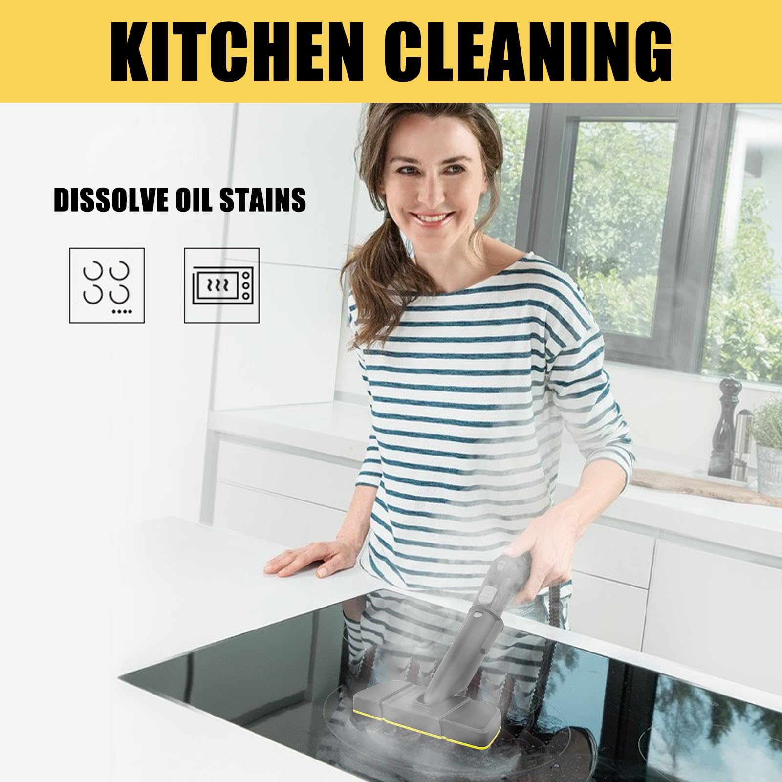 3-teiliges Kärcher Dampfreiniger Zubehör Set - Mit Faltbarer Handdüse & Mikrofaser-Tüchern Für SC2/SC3/SC4/SC5