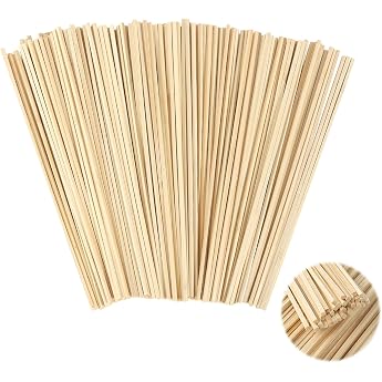 Pack of 200 Cotton Candy Sticks 300 mm x 4 mm Cotton Candy Sticks Wooden Sticks for Crafts Bamboo Sticks for Crafts Model Making DIY Crafts Woodwork