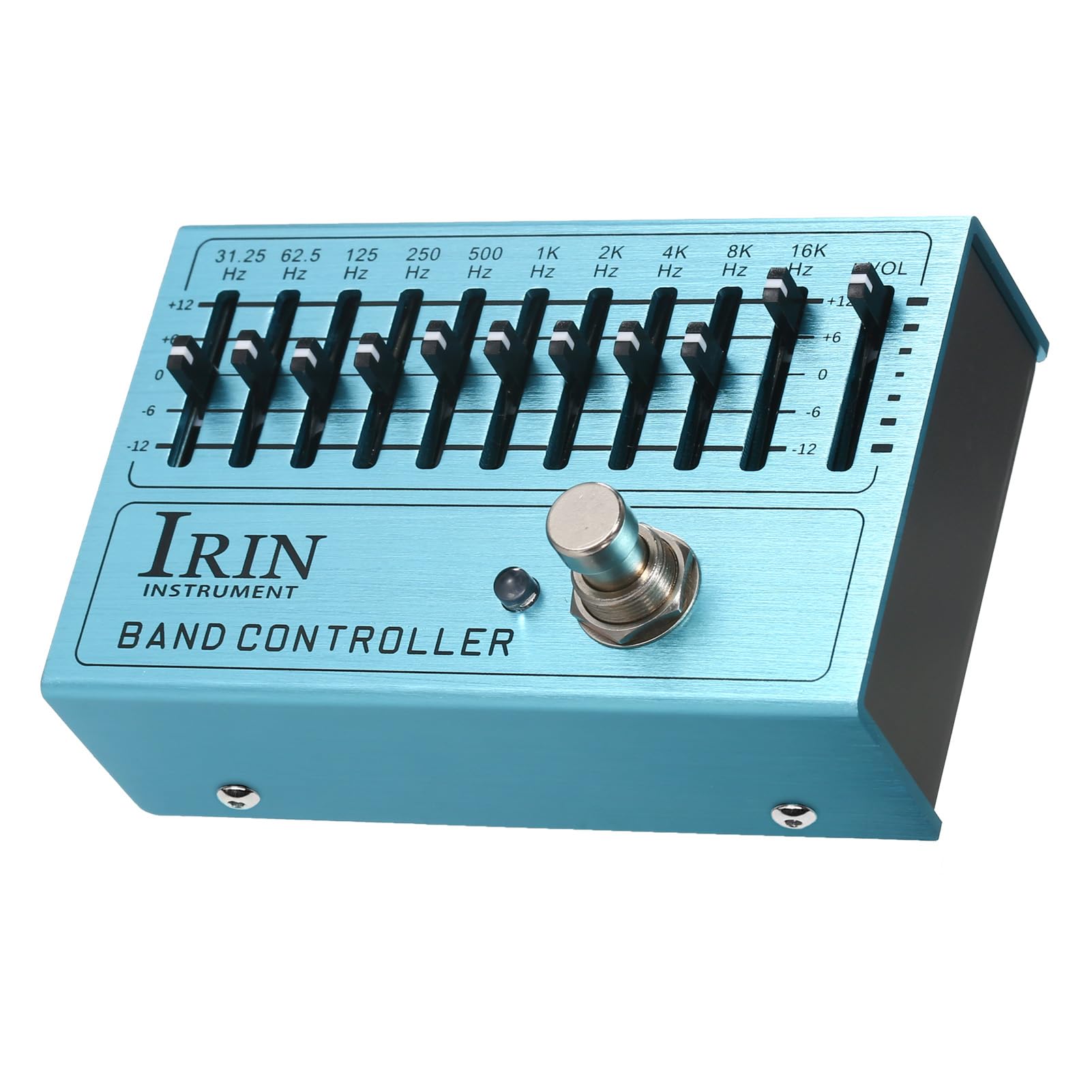 Mini-10-Band-EQ-Gitarreneffektpedal für Gitarrenbass-Aluminiumlegierungskörper für Gitarristen und Bass-Enthusiasten