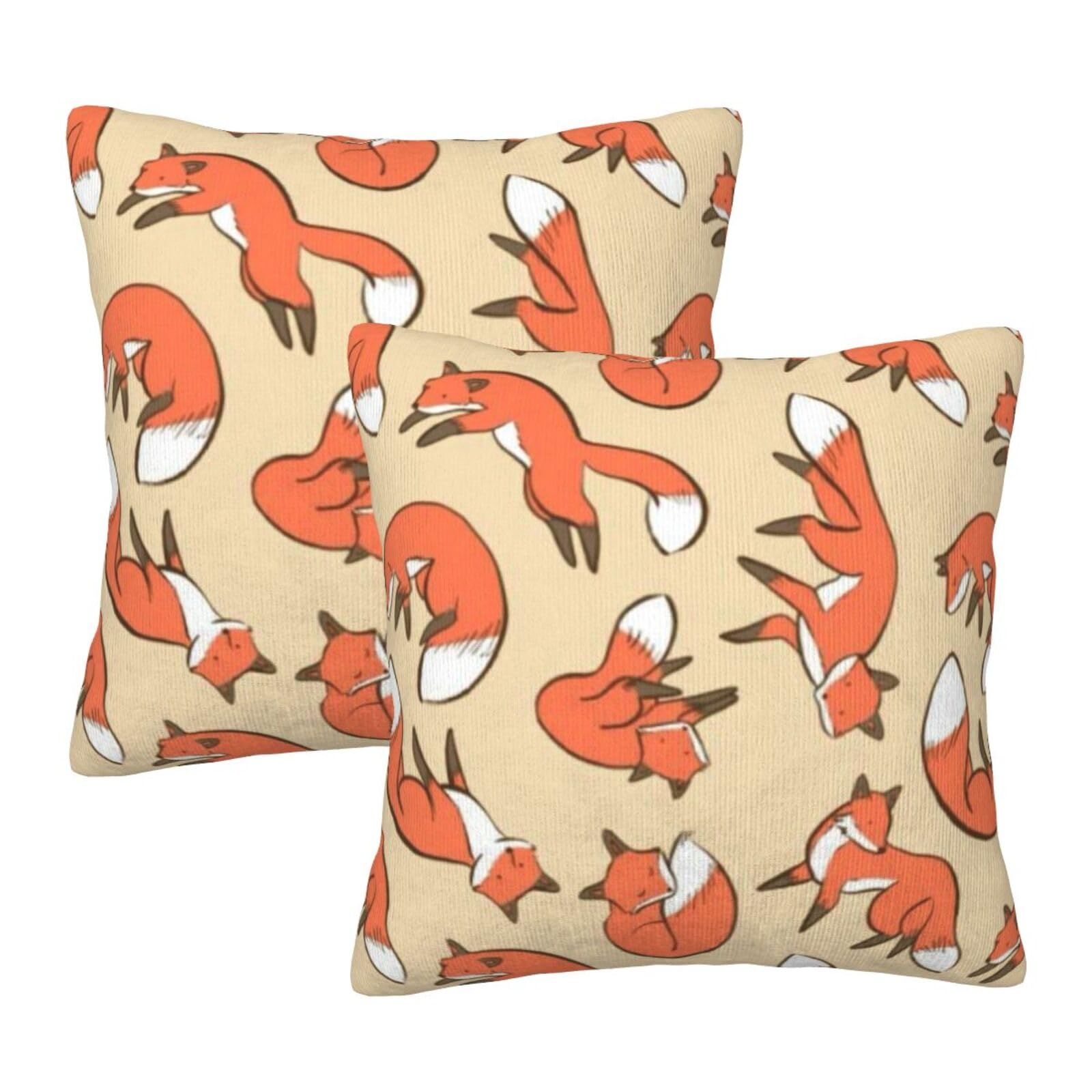 Taies d'oreiller renards lot de 2 pour protéger les coussins avec style