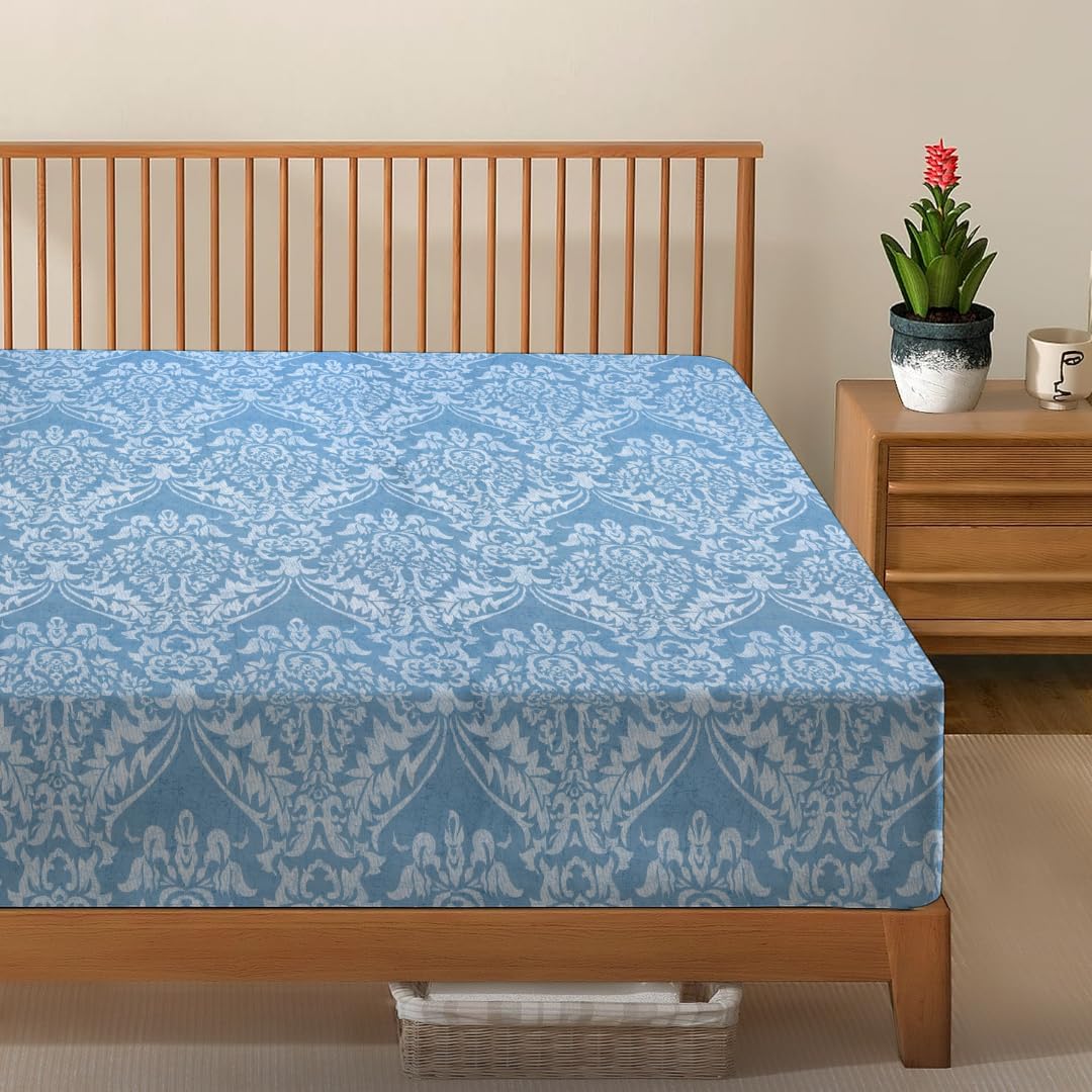 EverSoft Bedding Super King Size Floral Fitted Sheet 1PCS Extra Deep 35cm Pocket Bottom Sheets Soft Breathable Printed Mattress Cover Wrinkle-Free โ image 1