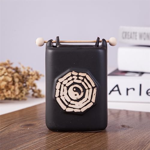 Feng Shui Zen - Difusor de cerámica para quemador de aceite esencial, soporte para luz de té, ideal para decoración del hogar y aromaterapia OLBA110