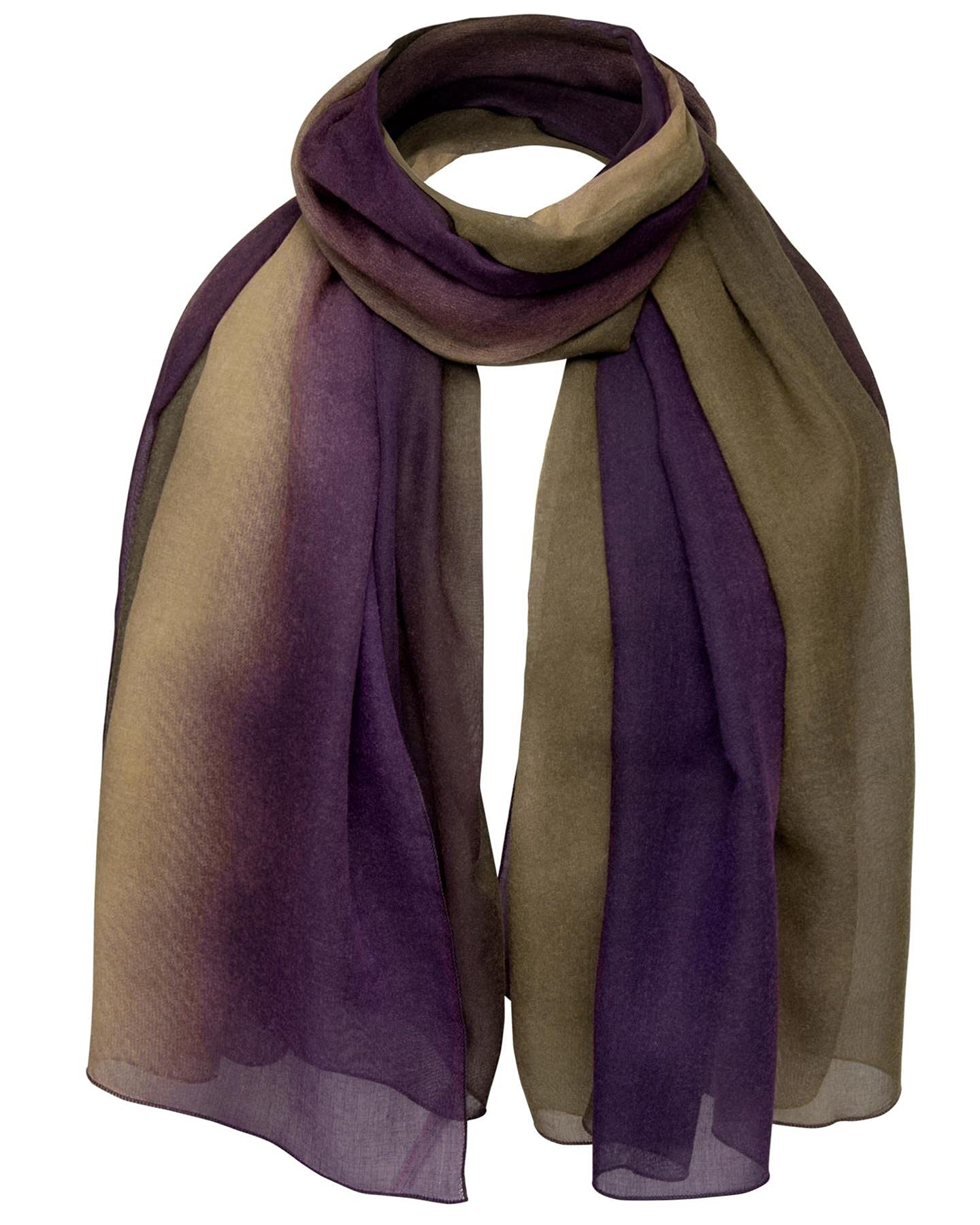 Basic SenseLuxurious Premium Beautiful Super Soft Ombre Colour Lightweight Oversized Shawl Scarf made in South Korea