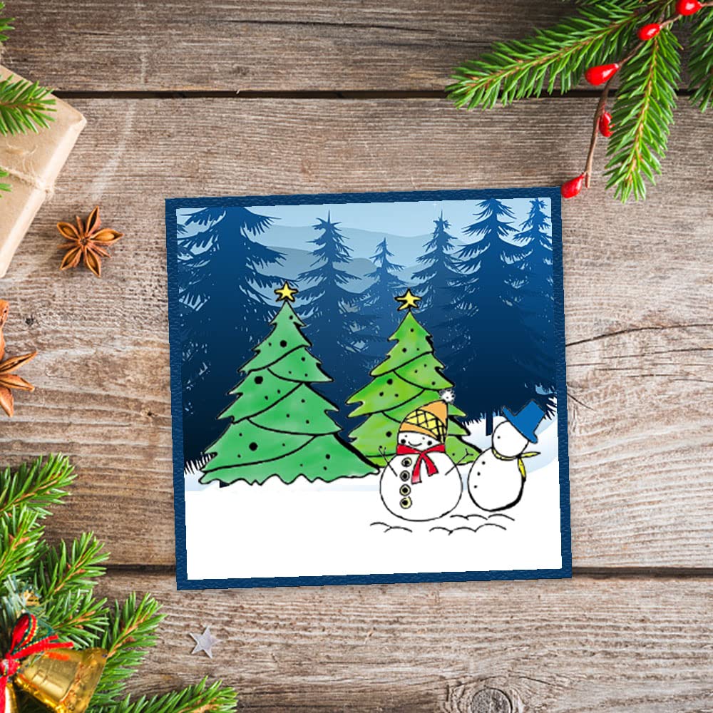 Amazon.co.jp: Estivaux クリスマスツリー 雪だるま クリアスタンプ