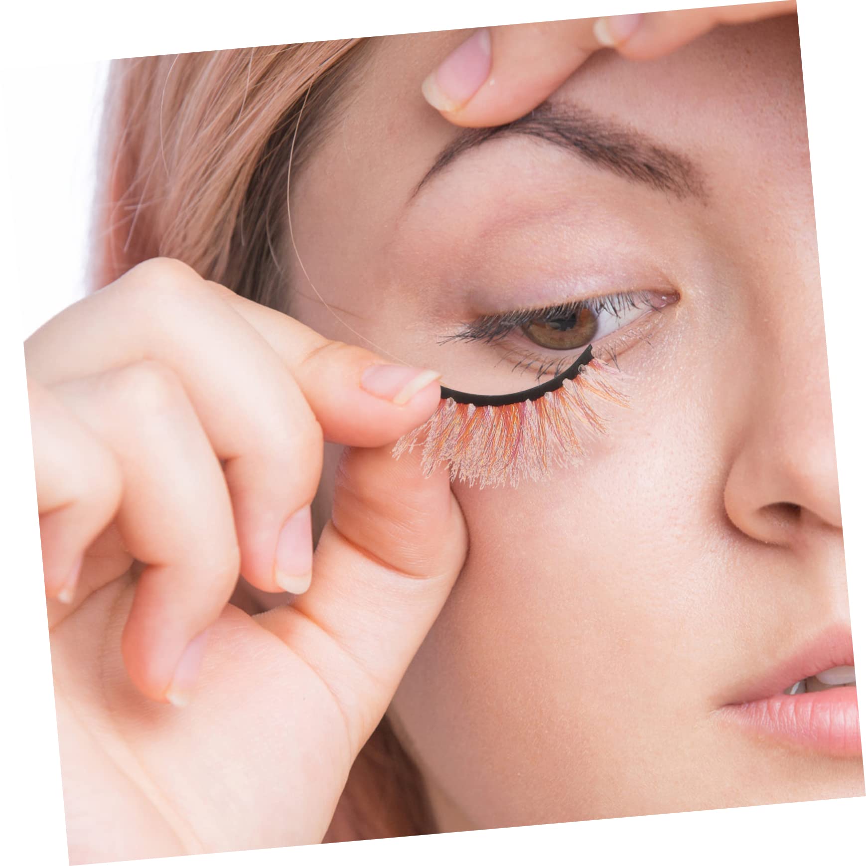 MAGICLULU 25 Paar Farbige Falsche Wimpern Bunte Wimpern Wimper Synthetischer Faser Cosplay-make-up-wimpern Augen-make-up-tools Glitzerwimpern Luxuriös Verlängern Nachahmung Von 3d