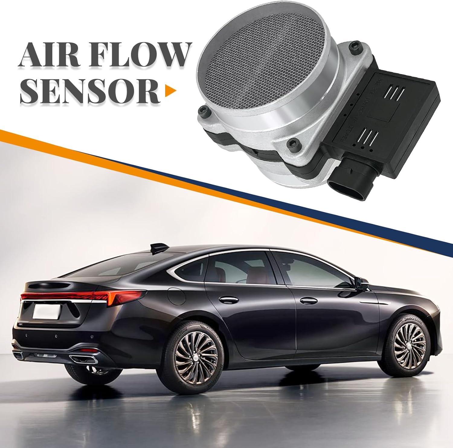 Mass Air Flow Sensor MAF Sensor 25180303 Compatible with Chevy Impala 1994-2005, Malibu 1997-2003 & GMC Jimmy 1996-2002 & Oldsmobile, Isuzu, Pontiac