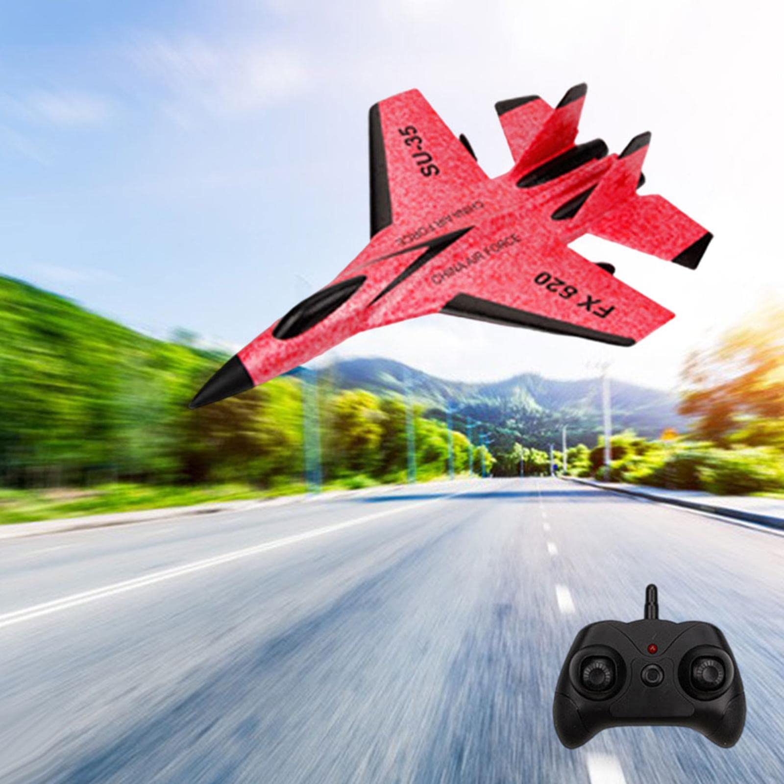 MagiDeal Regalos de Cumpleaños Teledirigidos de del Avión de 2.4G 2CH para Los Niños de Los Principiantes, Rojo