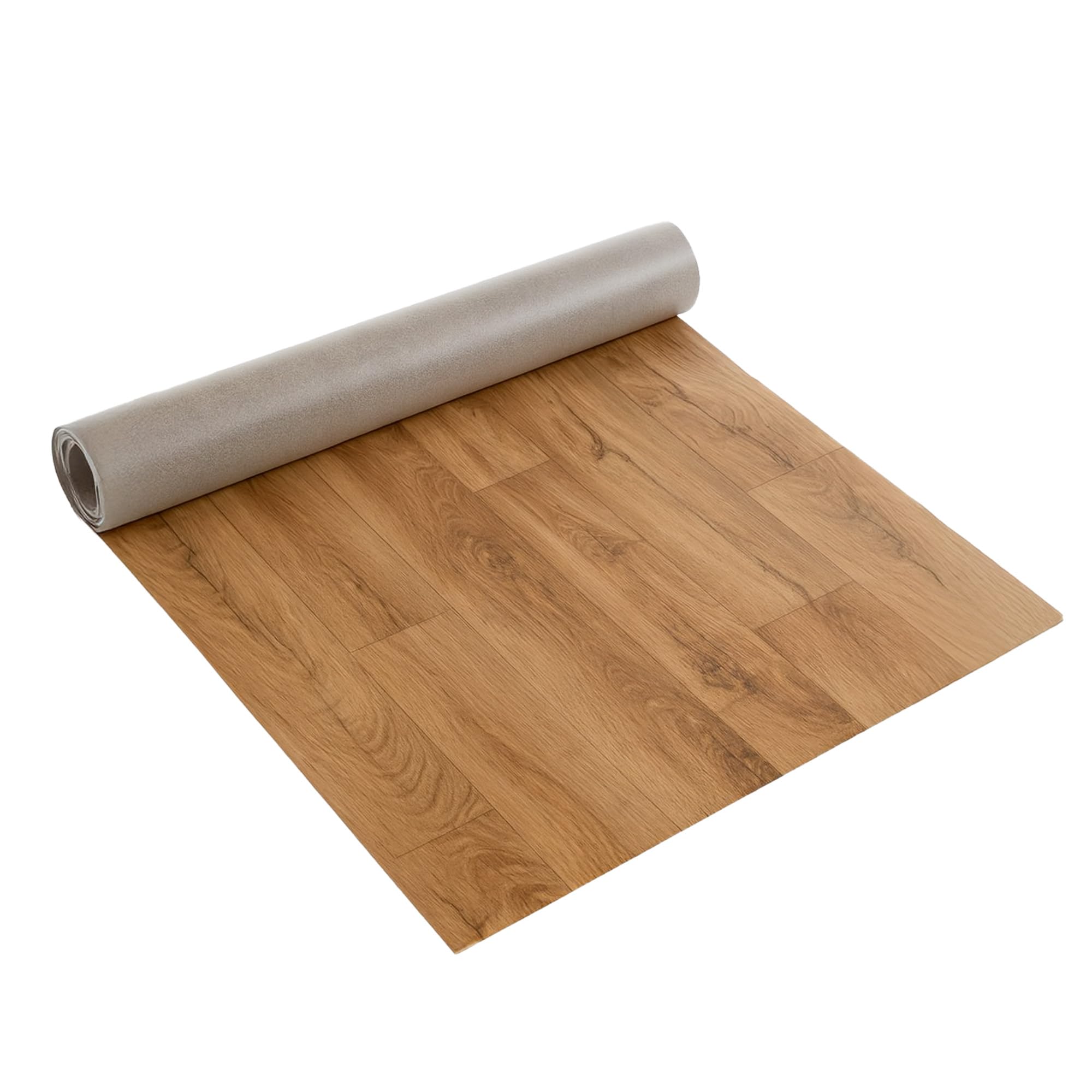 CV Bodenbelag Holz Optik Braun, 350x200 cm, pflegeleichter PVC Vinylboden mit Holzoptik, Meterware für Küche und Wohnzimmer