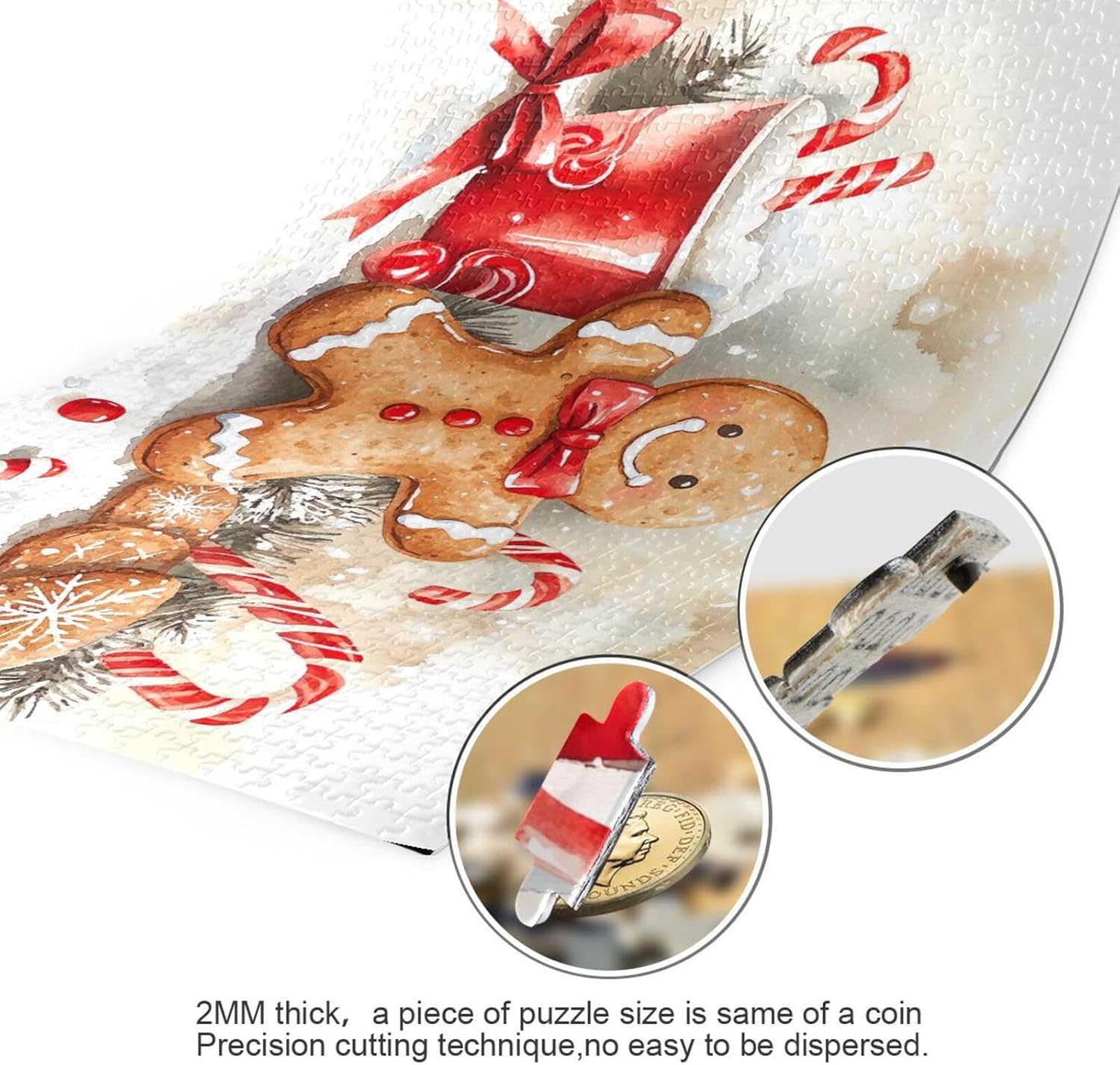 Puzzles for Adults 1000 Piece Christmas Gingerbread Man Cookies Jigsaw Puzzles Adults Gift Home Decor 202b6377