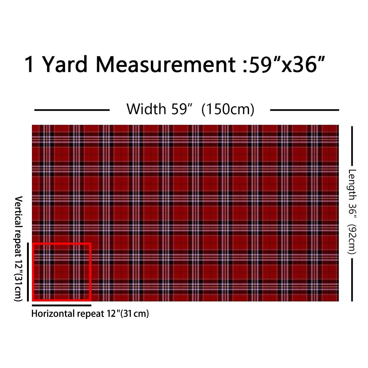 Plaid Outdoor Tissus au Metre, Exotique Géométrique écossais Plaid Style Tissu 460x150cm Chaise avec motif Vintage Tissu de couture Home DIY Project