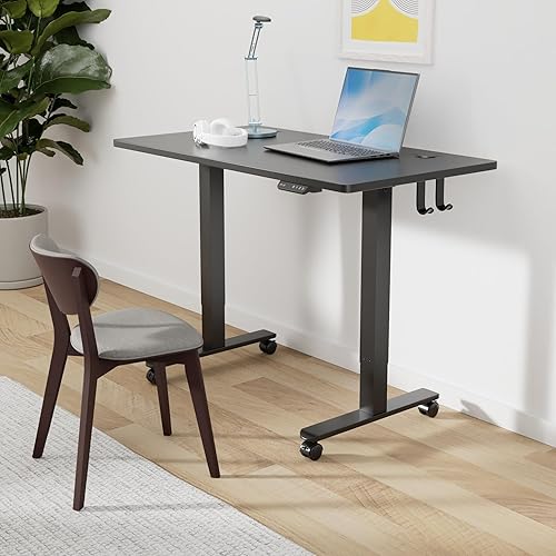 Miniatura 20 de BANTI Escritorio eléctrico de pie de 40 pulgadas, escritorio de pie de altura ajustable, escritorio de oficina en casa, parte superior blanca