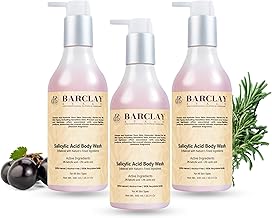 Barclay Italy Salicylic Acid Body Wash | 2% Salicylic Acid & 2% Lactic Acid for Body Acne, Exfoliation, Hydration & Smoother Skin | Targets Back Acne, All Skin Types | 300ml