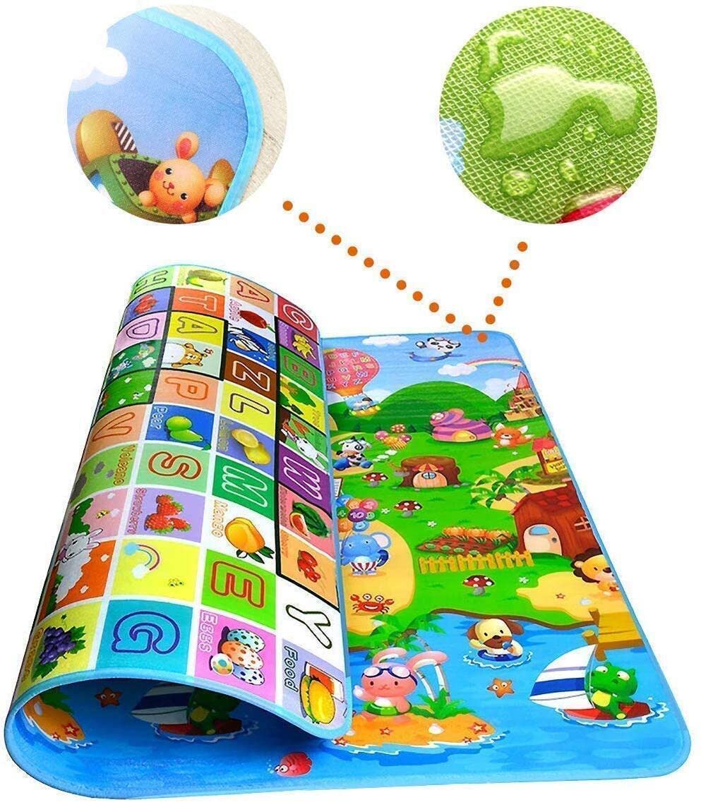 Mistie Creation Double Sided Water Proof Baby Play Mat, Play Mats for Kids Large Size, Baby Carpet, 6 Feet X 4 Feet