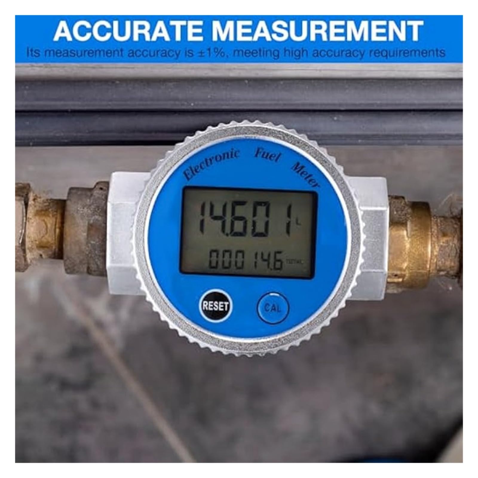 Medidor de Flujo de Agua Contador de Agua Digital, Medidor De Flujo Digital De 2 Piezas, Medidor De Flujo De Agua Con Rosca NPT De 1 Pulgada, Medidor De Combustible, Medidor De Flujo De Combustible Y