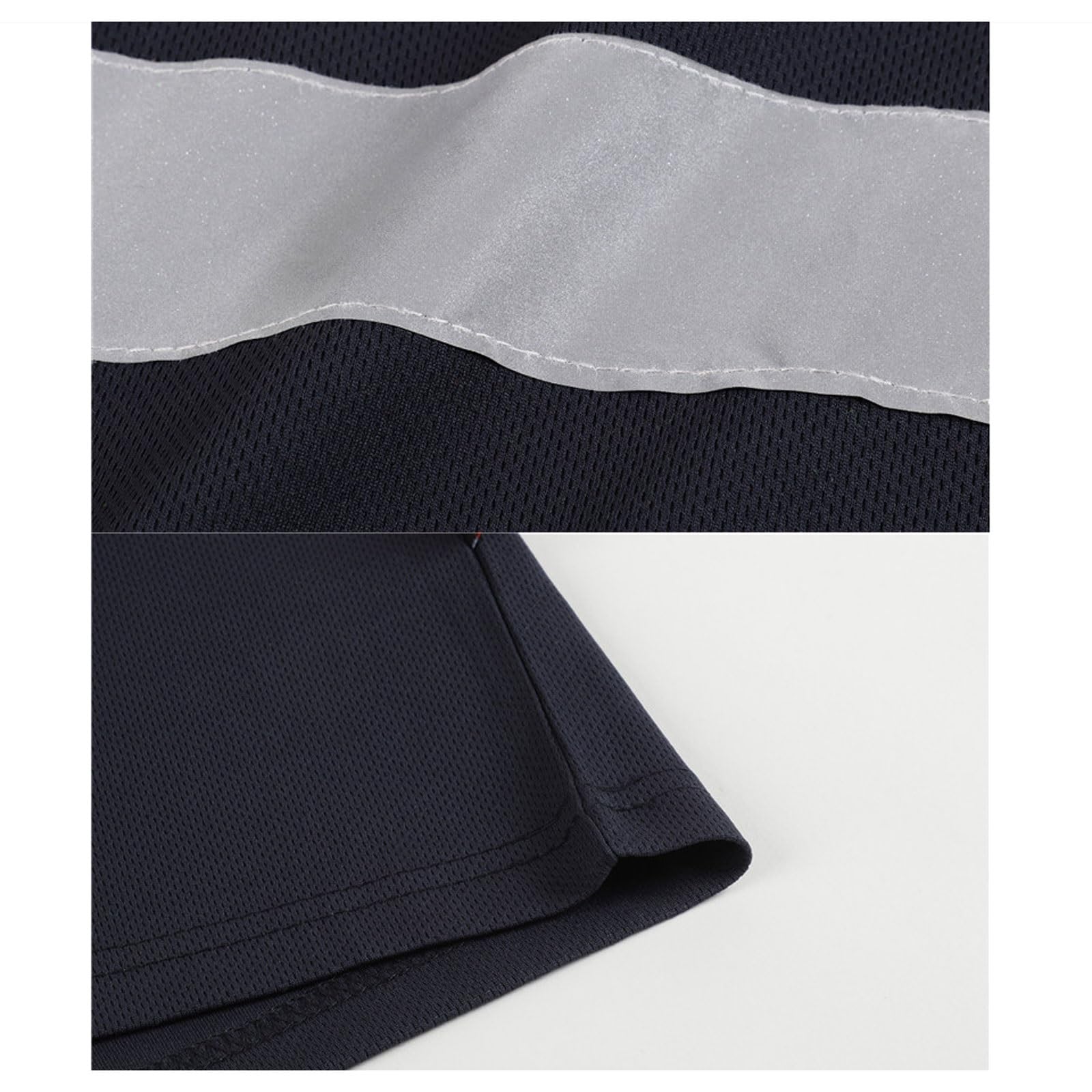 Camiseta de trabajo reflectante de alta visibilidad, manga corta de secado rápido for trabajo nocturno, camiseta de trabajo duradera. chaleco reflectante