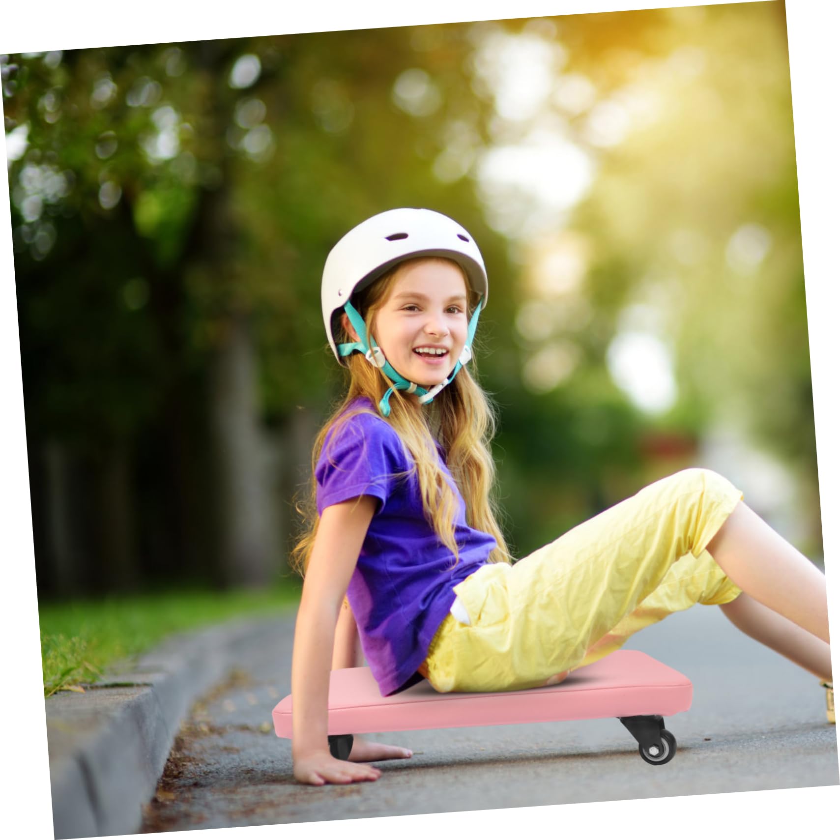 VICASKY Four Roller Sliding Board for Boy Girl Balance Training Scooter for Sensory and Physical Fitness Development Coordination and Concentration Suitable for Home Use