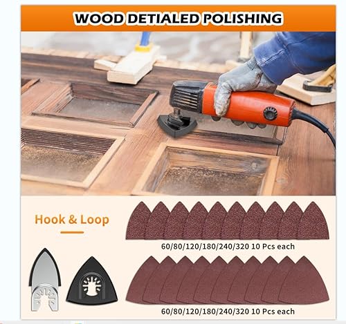 Miniatura 5 de 30 hojas de sierra oscilantes bimetálicas, cuchillas multiherramienta profesionales de borde curvado para madera con clavos, metal, madera,