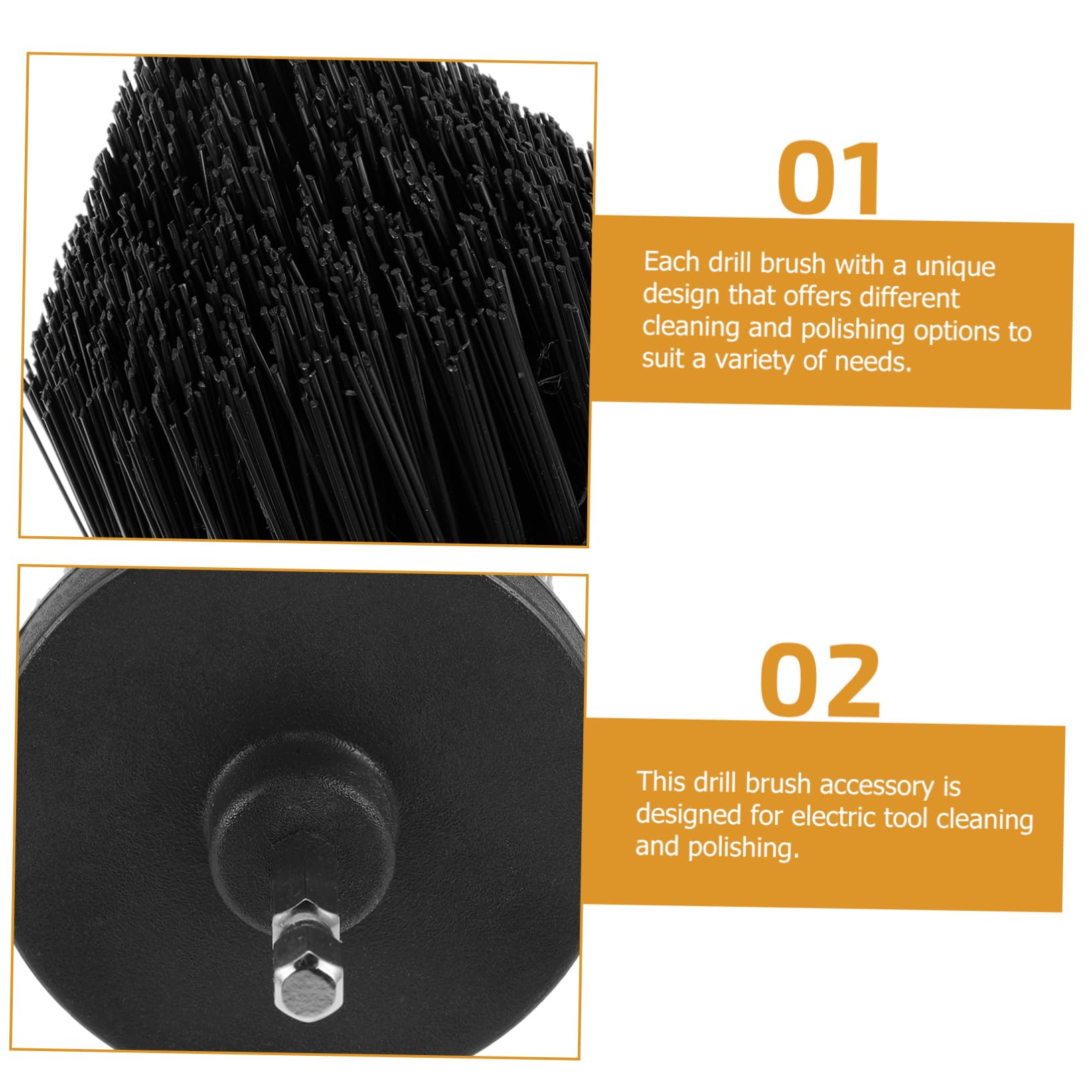 Amosfun 10 Piezas Cabeza de Cepillo de Taladro eléctrico Accesorio para Taladro con Cepillo para Fregar o para Accesorio de o de cerdas o de Fregar páginas