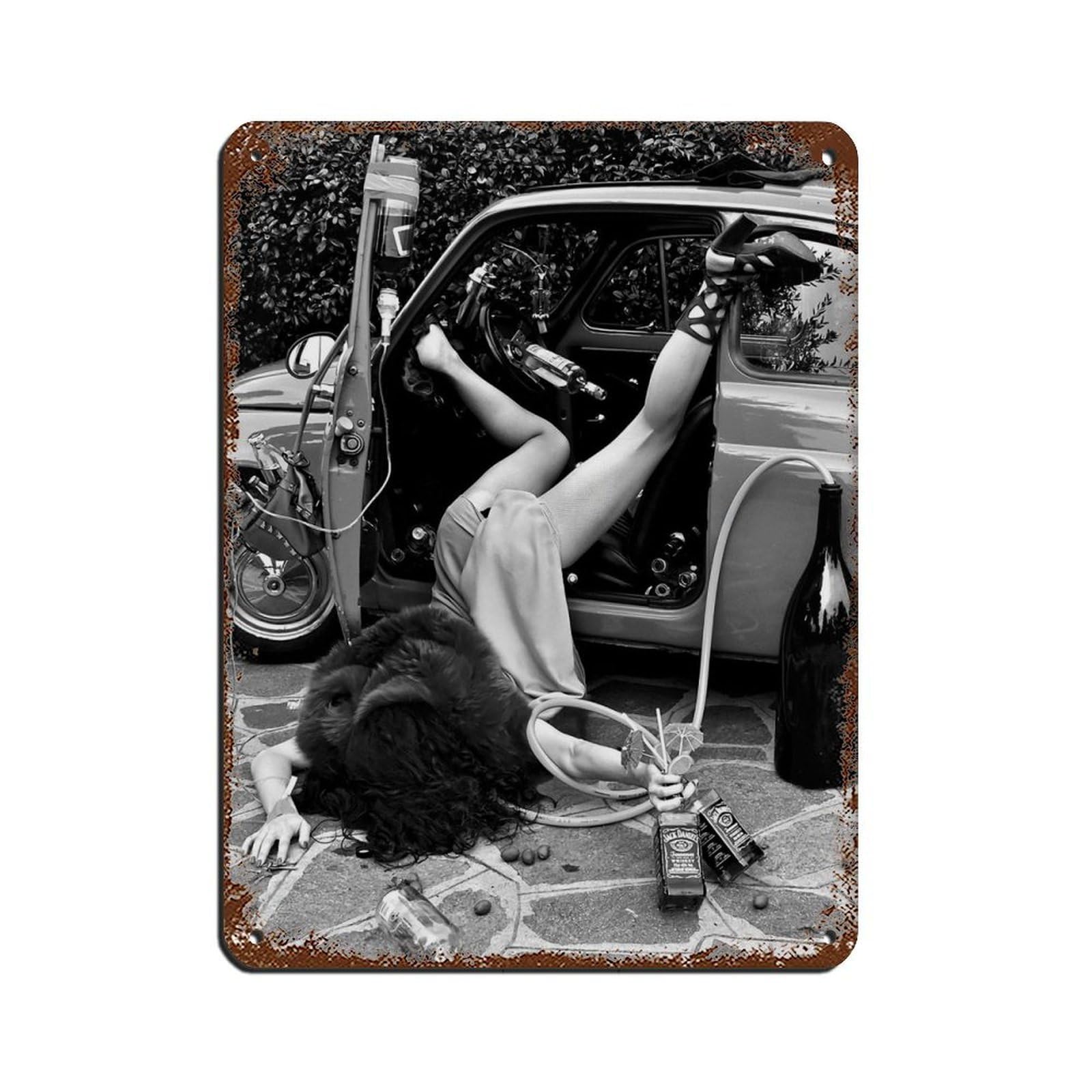 Home Bar Decor, Alcohol Poster Retro Poster Metal Tin Sign Chic Art Retro Iron Painting Bar People Cave Cafe Family Garage Poster Wall Decoration 12x16inch(30x40cm)