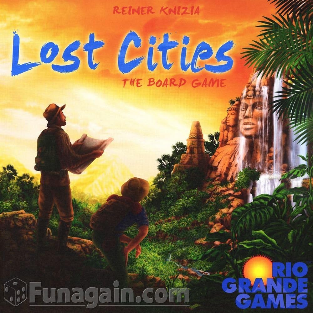 Rio Grande Games Lost Cities Board Game - 2 Player Strategy & Spiel des Jahres Award Winner